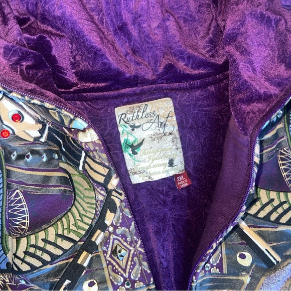 Purple and Gold Women's Jacket - Picture 11 of 11